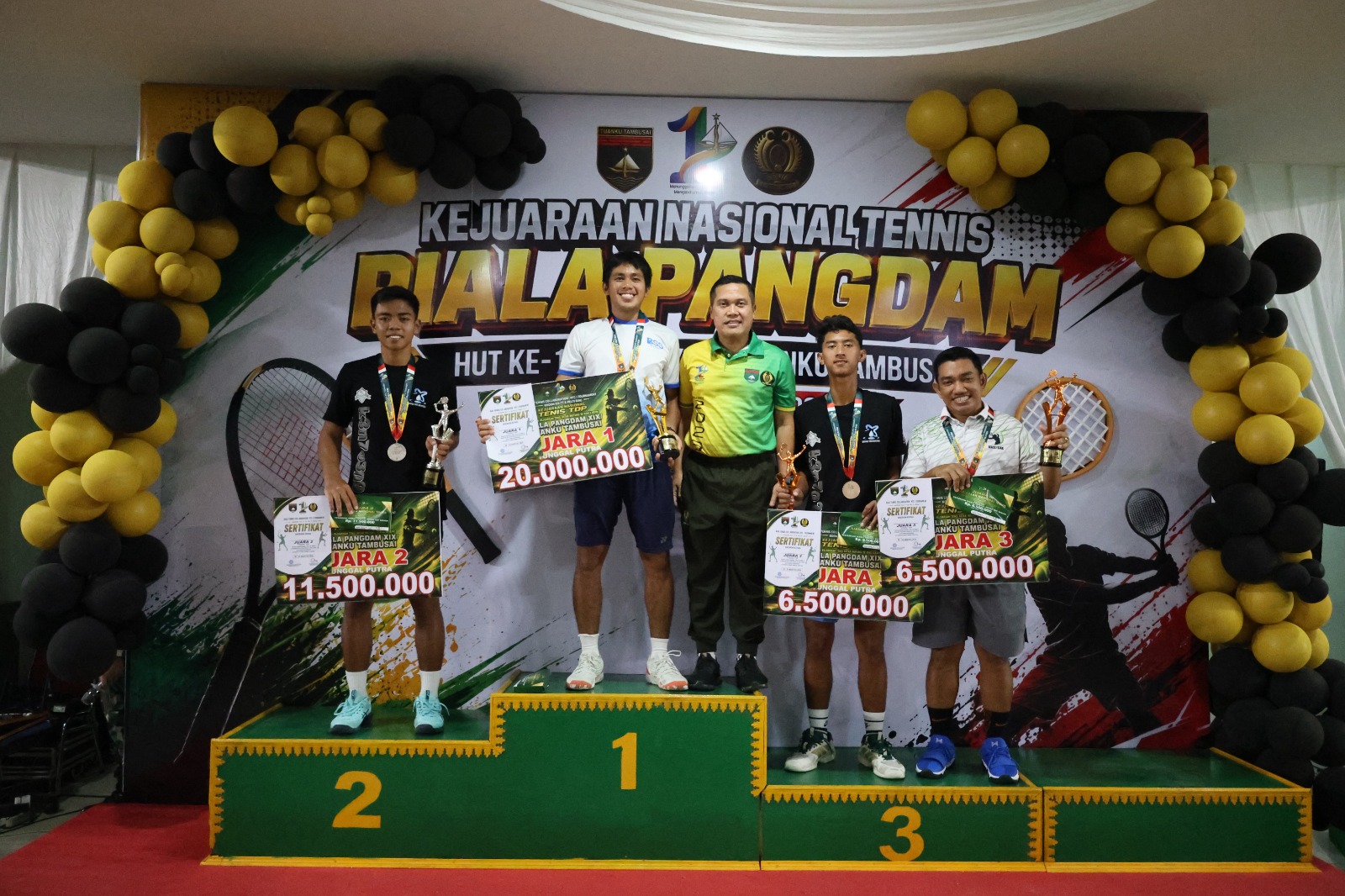 Pangdam XIX Tuanku Tambusai Tutup Kejurnas Tenis, Dorong Atlet Terus Berprestasi