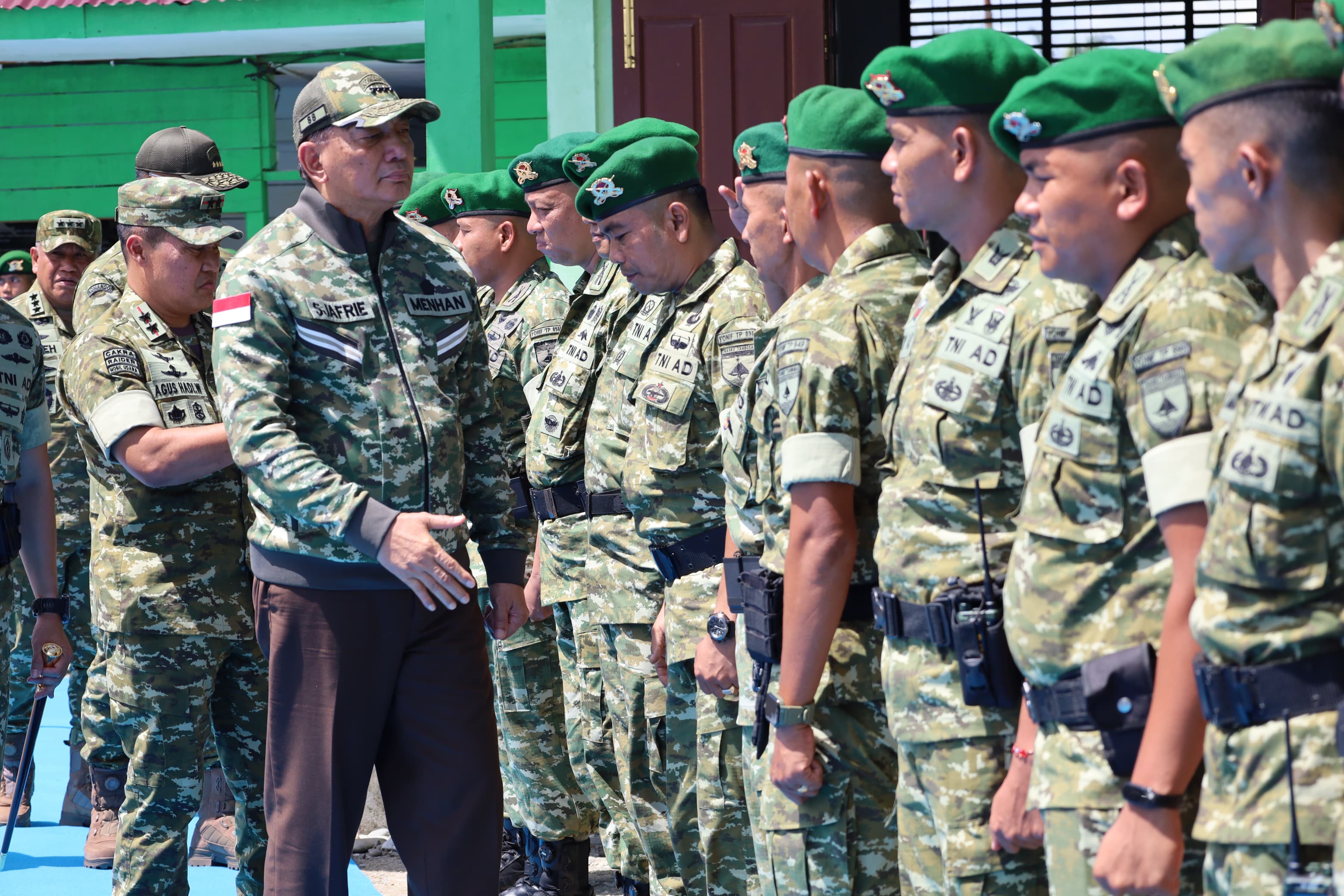 Kodam XIX Tuanku Tambusai Kawal Kunjungan Menhan RI ke Yonif TP 898/PC, Kesiapan Tempur Diperkuat dari Satuan