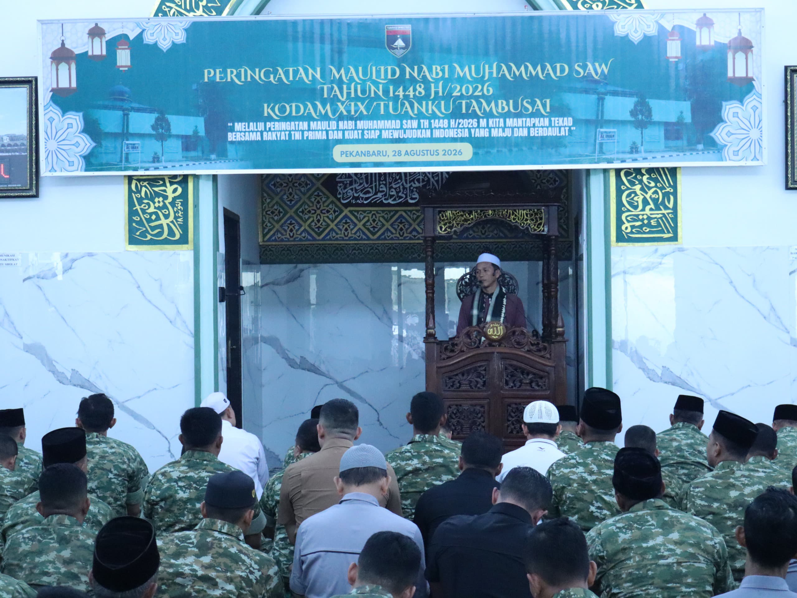 Kodam XIX/Tuanku Tambusai Gelar Peringatan Maulid Nabi Muhammad SAW 1448 H
